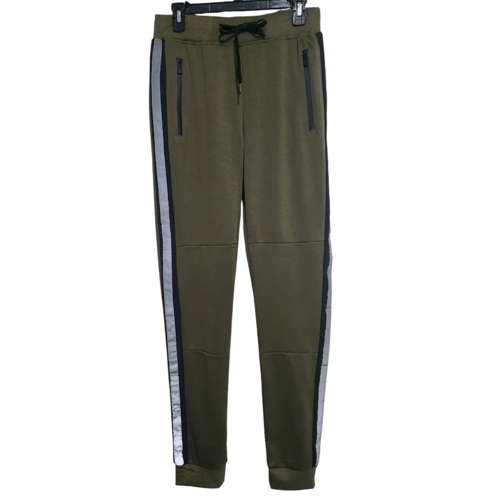 Riflessi Olive Green Jogger pants  Cuff Ankle size Medium